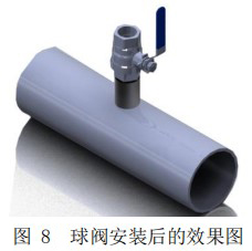 DN32热式气体质量流量计球阀安装图