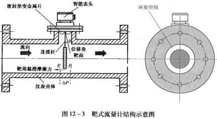 防爆靶式流量计工作原理结构图