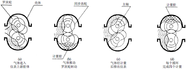 不锈钢椭圆齿轮流量计工作原理图